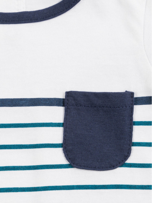 T-shirt blanc rayé garçon (3-36M)