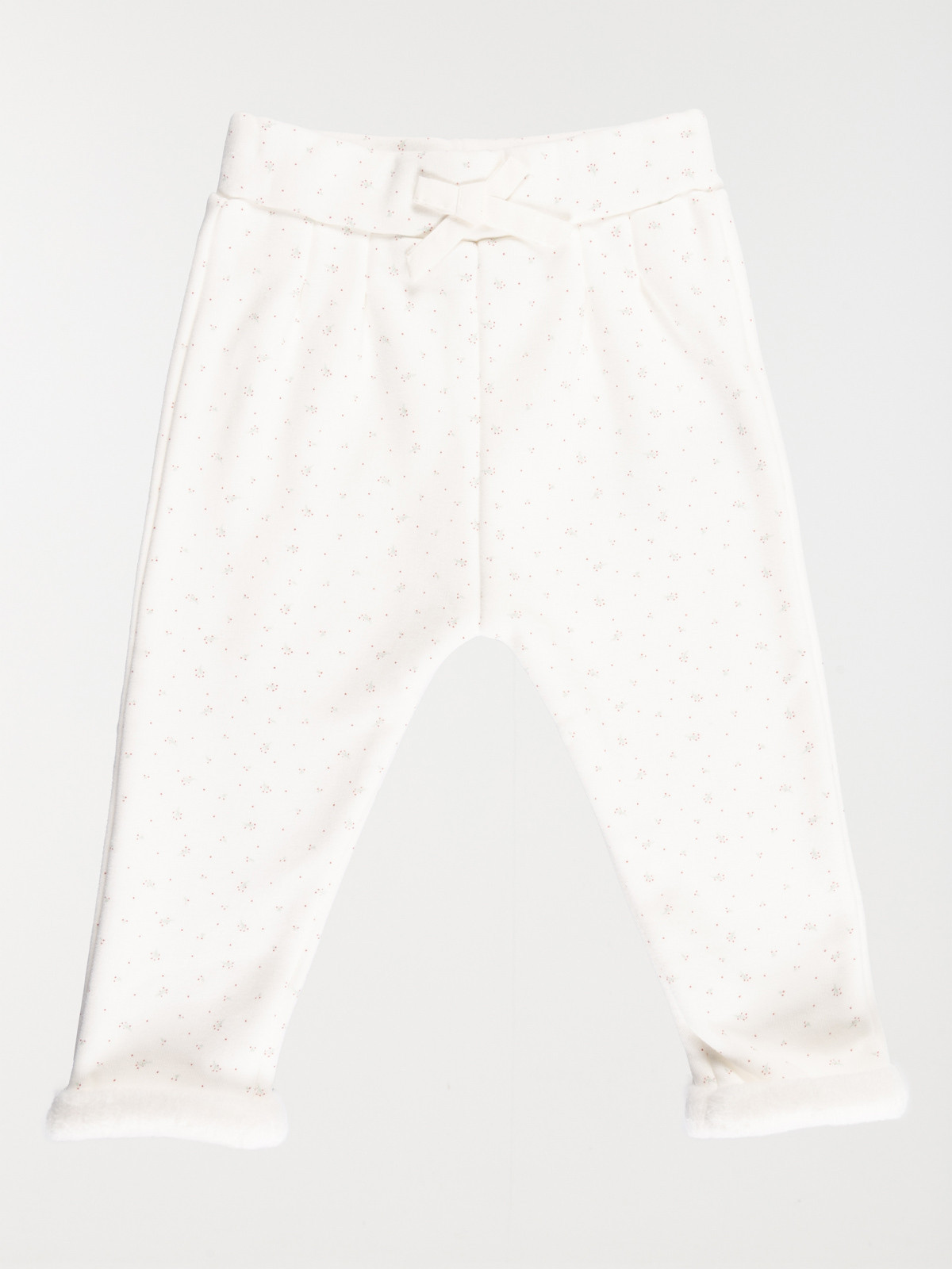 Pantalon imprimé fille écru (3-36M)