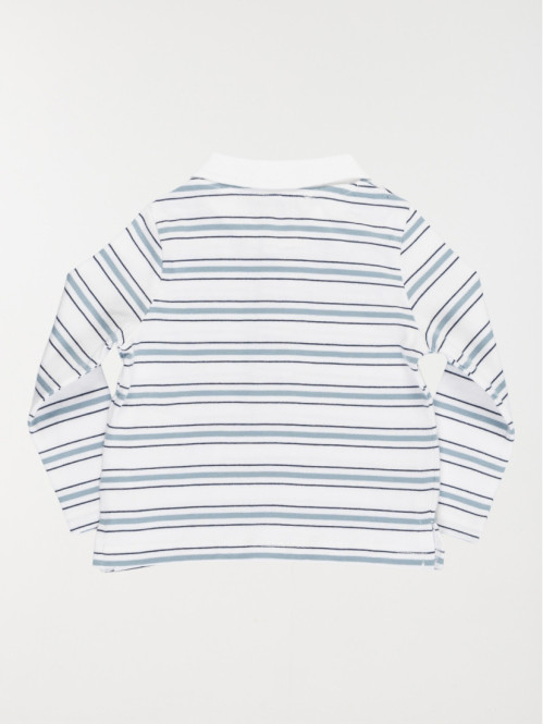 Polo blanc rayé garçon (6-36M) Polo blanc rayé garçon (6-36M)