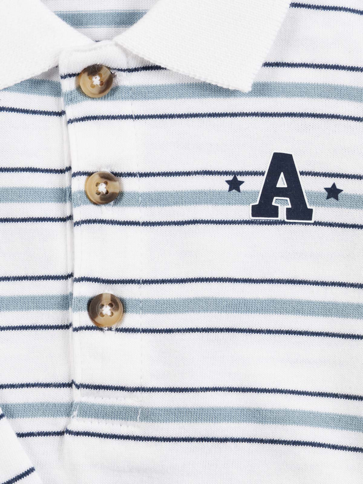 Polo blanc rayé garçon (6-36M) Polo blanc rayé garçon (6-36M)