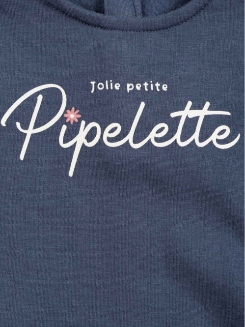 Sweat petite pipelette fille (3-36M) Sweat petite pipelette fille (3-36M)