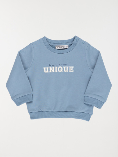 Sweat bleu cascade garçon (3-36M)