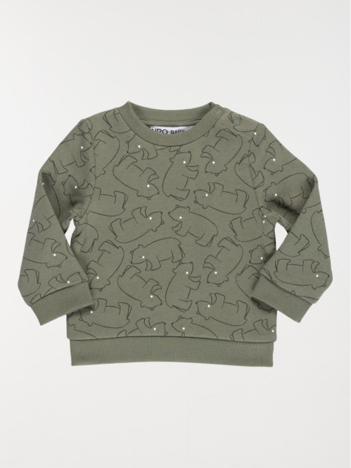 Sweat épicéa ourson garçon (3-36M)