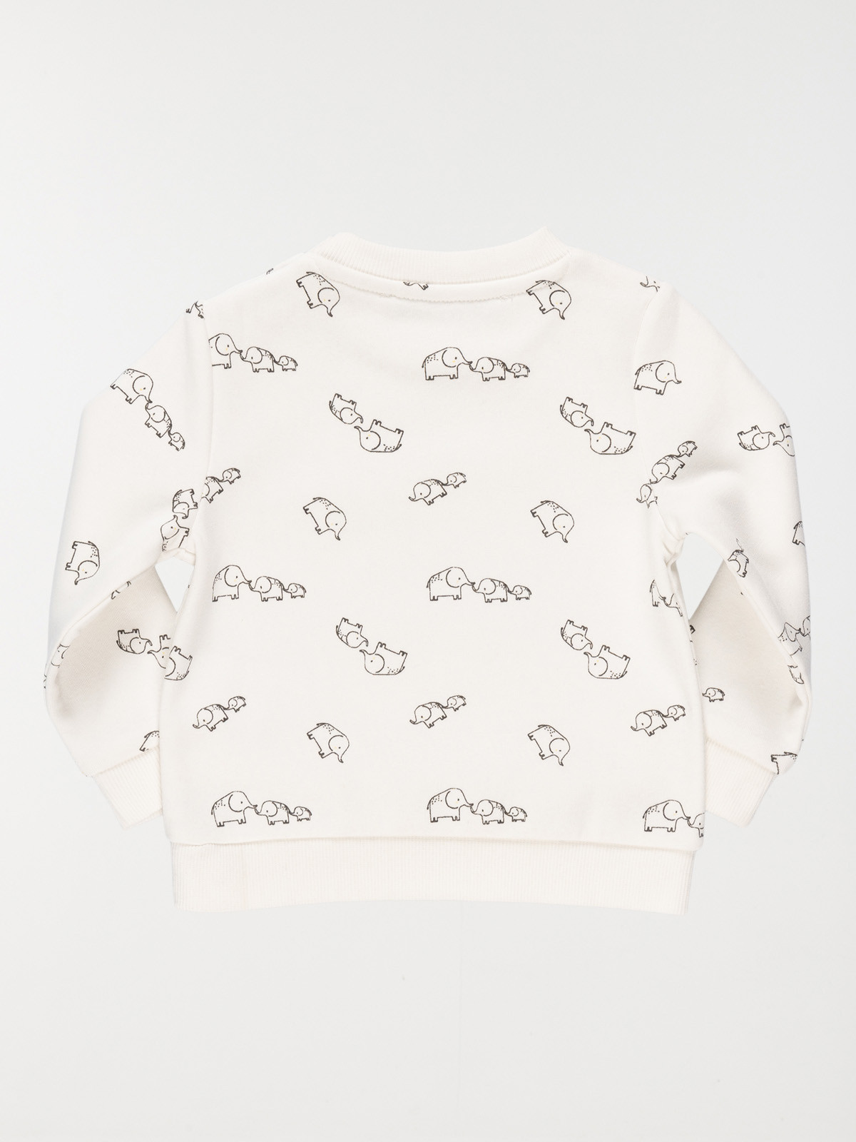 Sweat écru éléphants garçon (3-36M) Sweat écru éléphants garçon (3-36M)