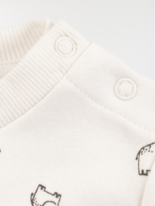 Sweat écru éléphants garçon (3-36M) Sweat écru éléphants garçon (3-36M)