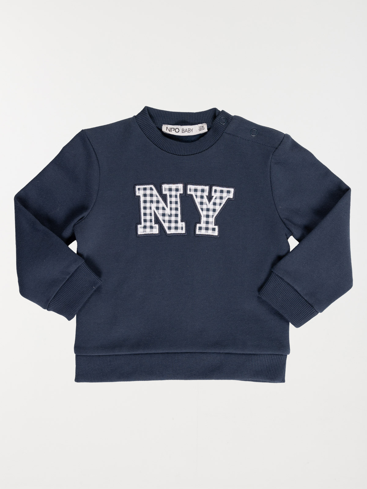 Sweat NY vichy garçon (3-36M)