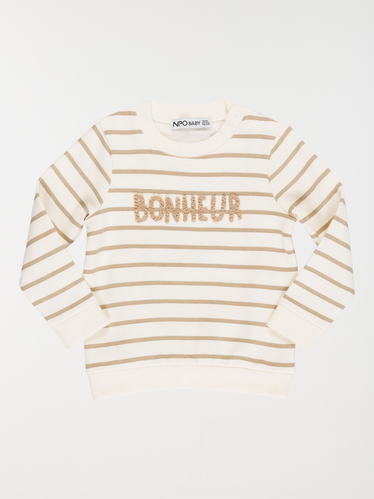 Sweat rayé bonheur garçon (3-36M)