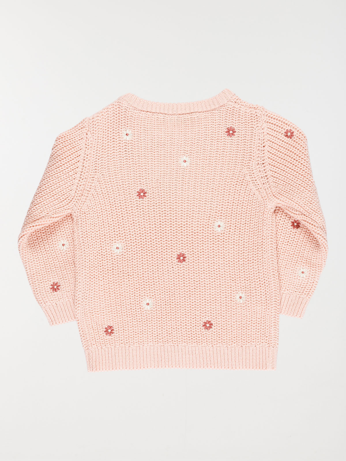 Pull fleurs brodées fille (3-36M)