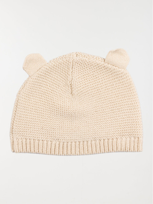 Bonnet naissance écru chiné (0-3M)