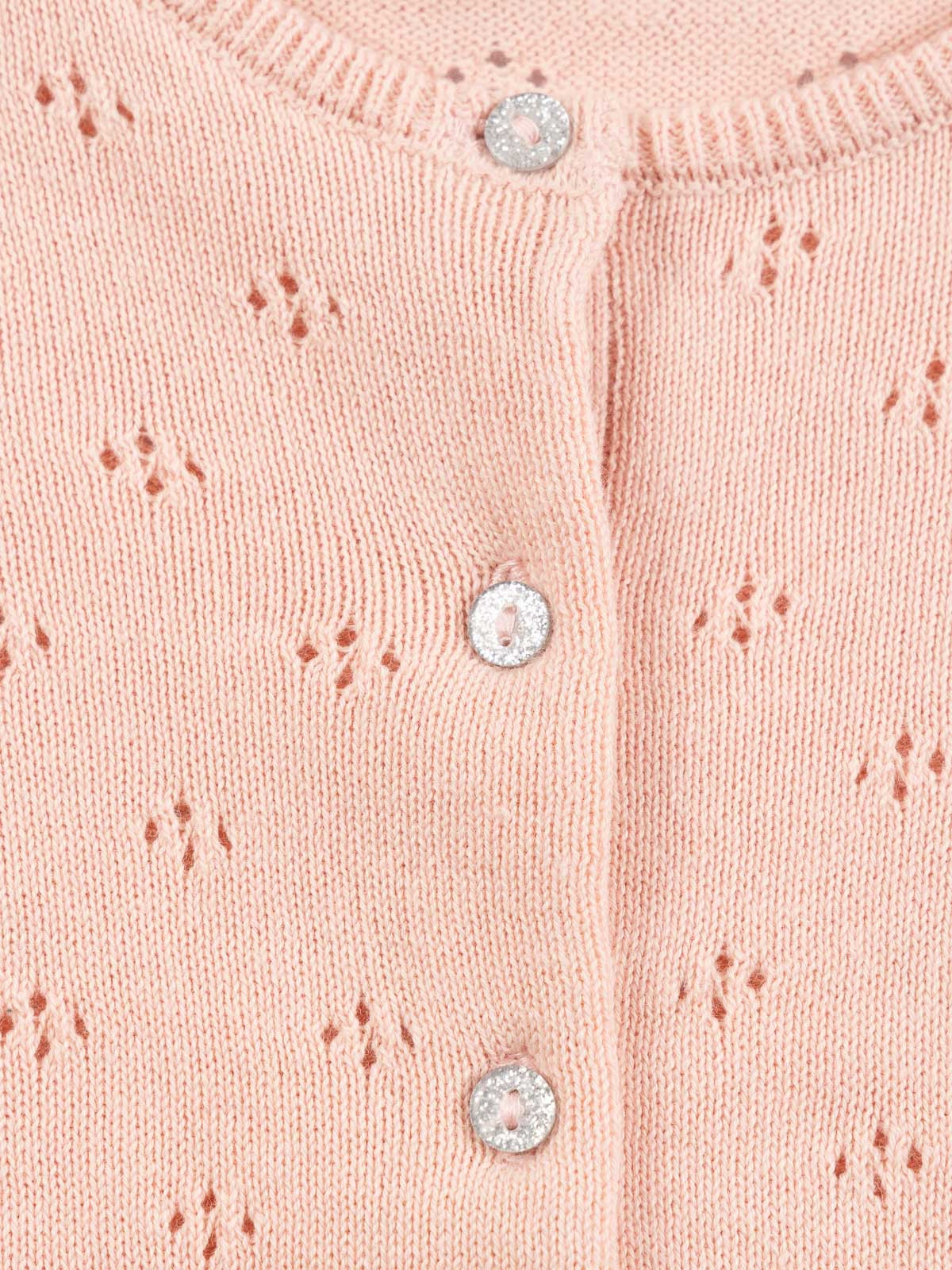 Gilet ajouré rose baby fille (3-36M)