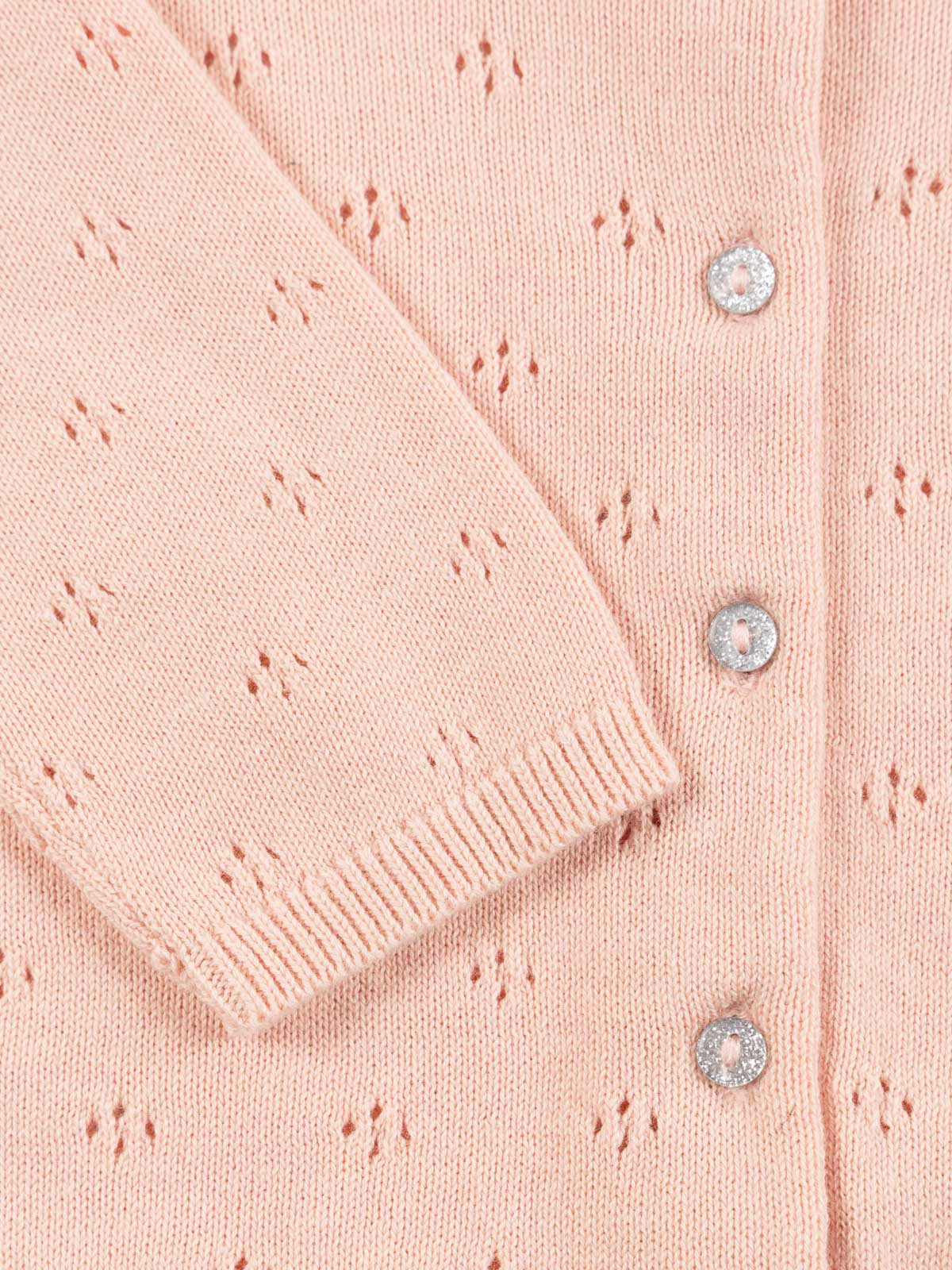 Gilet ajouré rose baby fille (3-36M)