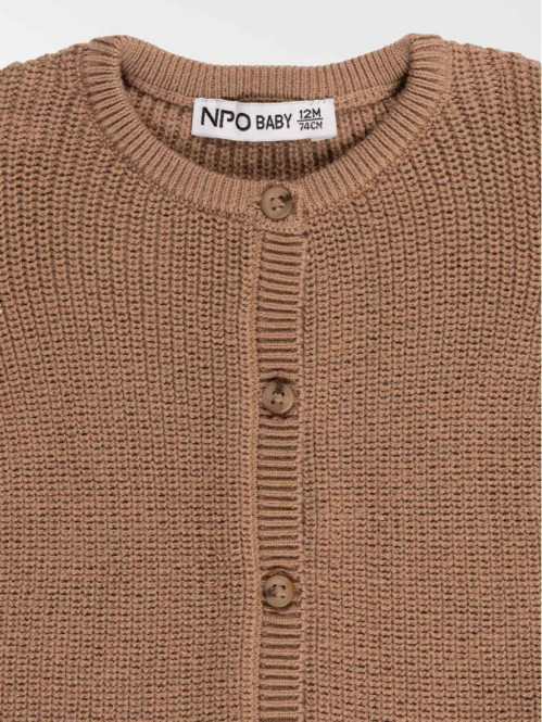 Gilet marron bois garçon (3-36M)