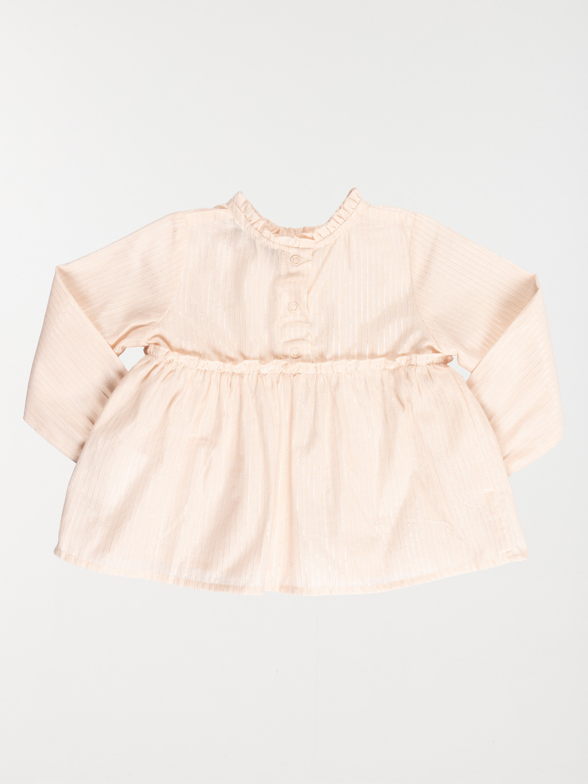 Blouse rayée écru rosé fille (3-36M)