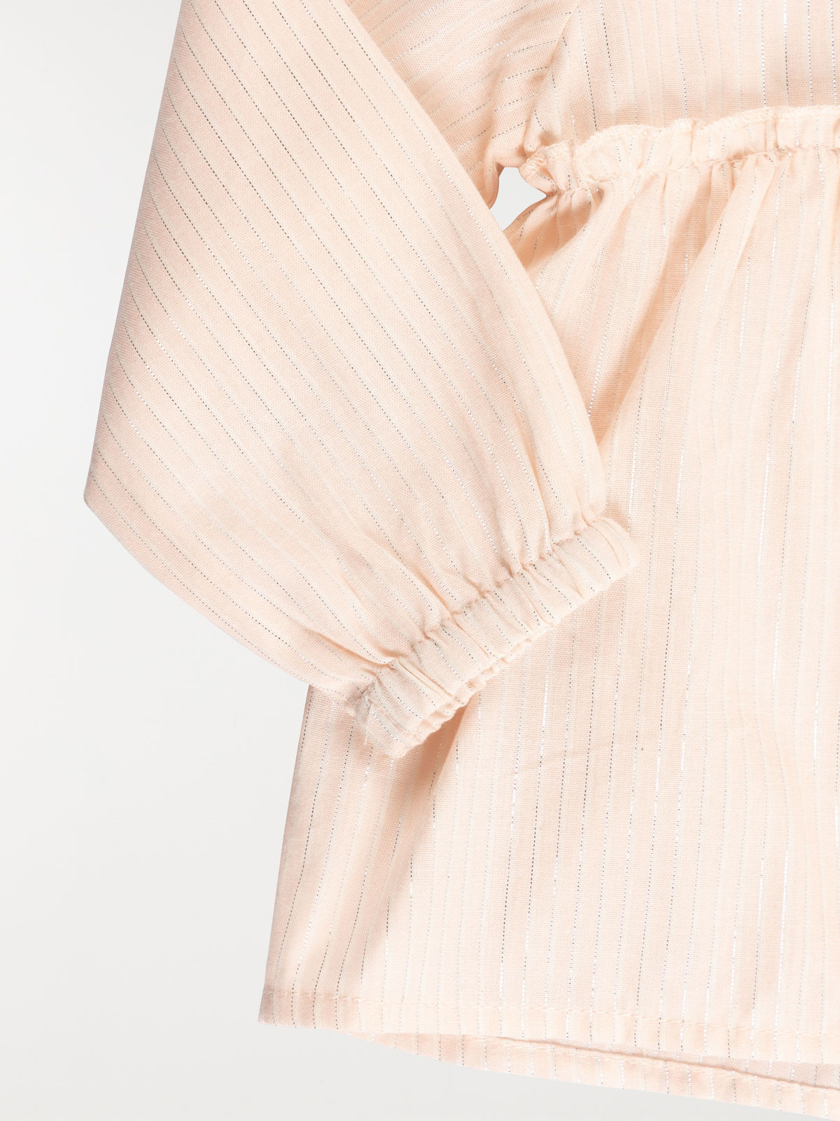 Blouse rayée écru rosé fille (3-36M)