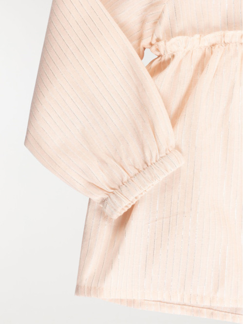 Blouse rayée écru rosé...