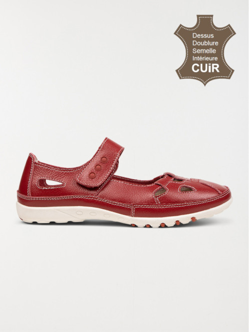 Chaussures conforts rouges femme (37-42)