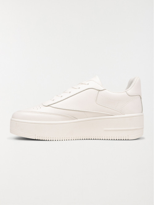 Basket plateforme blanche femme (36-41)