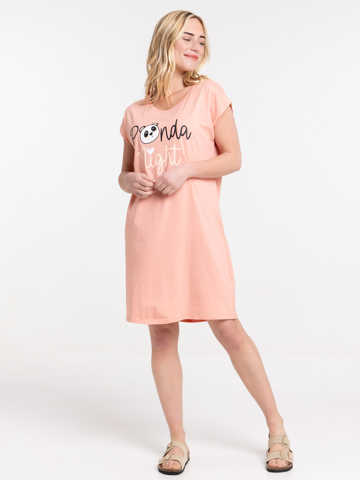 Chemise de nuit corail panda femme Chemise de nuit corail panda femme