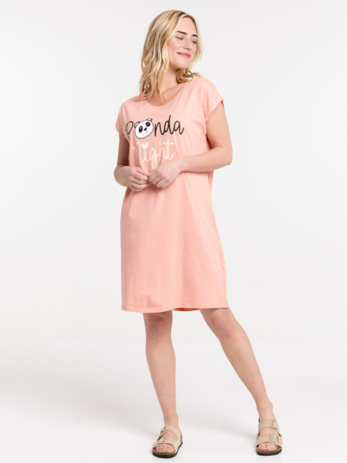 Chemise de nuit corail panda femme Chemise de nuit corail panda femme