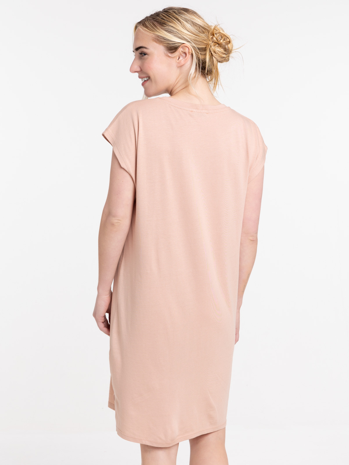 Chemise de nuit message vieux rose femme