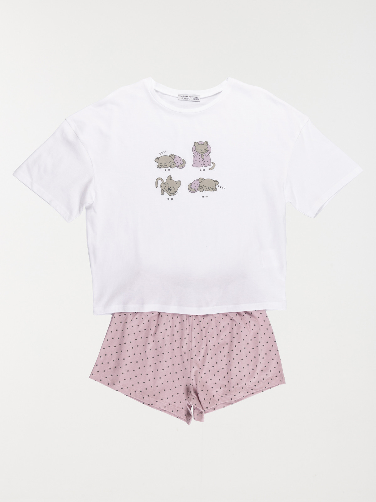 Pyjashort motifs chats fille (XXS-M)
