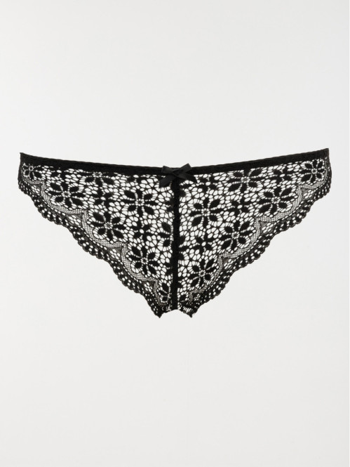 Culotte dentelle noire femme (S-XL)