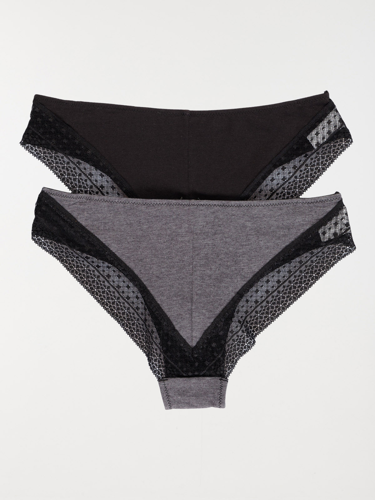 Culottes noir et gris chiné femme (S-XL) Culottes noir et gris chiné femme (S-XL)