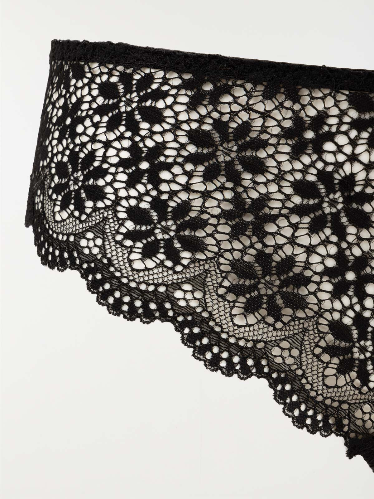 Shorty dentelle noire femme (S-XL)