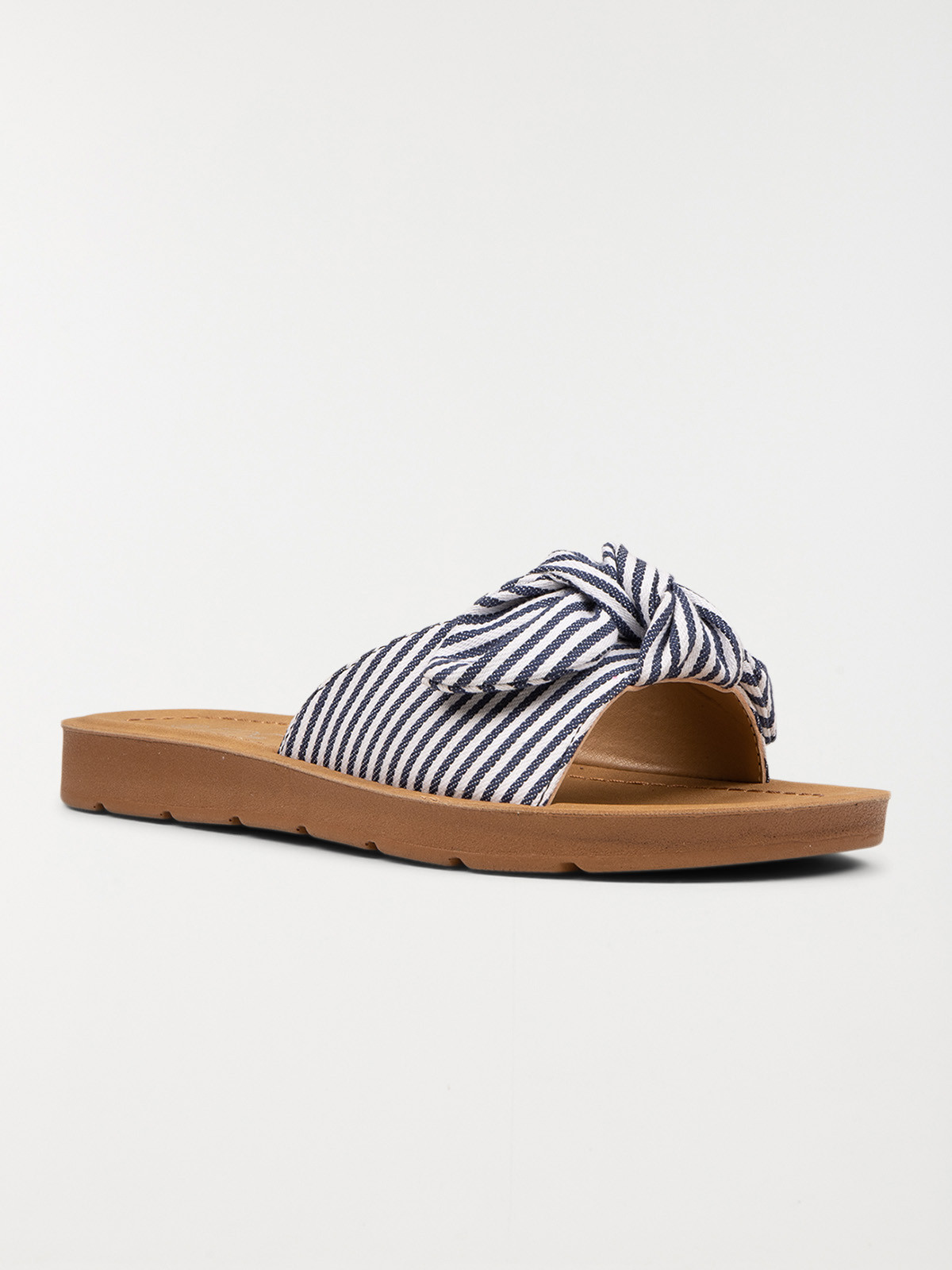 Mules rayées noeuds femme (36-41) Mules rayées noeuds femme (36-41)