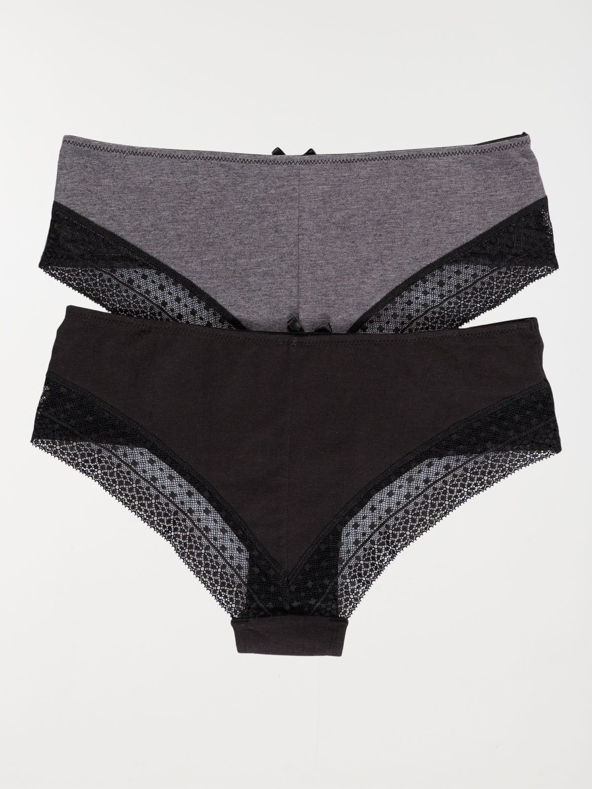 Shorties noir et gris chiné femme (S-XL) Shorties noir et gris chiné femme (S-XL)