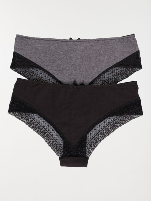 Shorties noir et gris chiné...