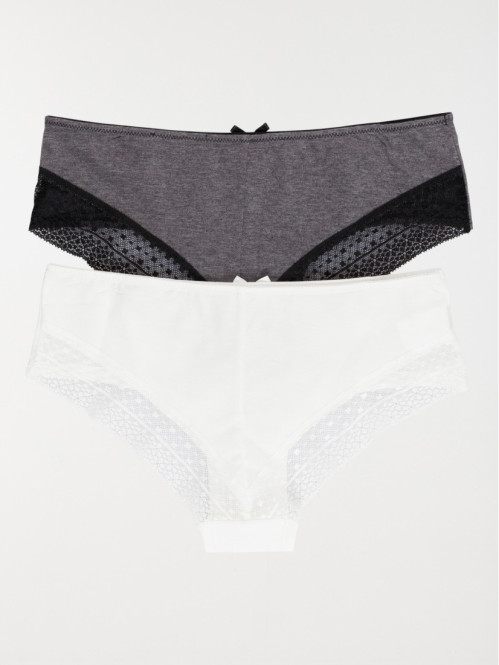 Shorties gris et blanc femme (S-XL) Shorties gris et blanc femme (S-XL)