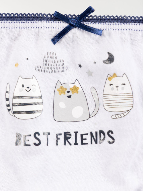 Lot de 5 slips chats fille