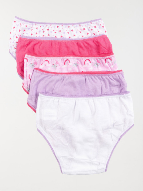 Lot de 5 slips souris fille Lot de 5 slips souris fille