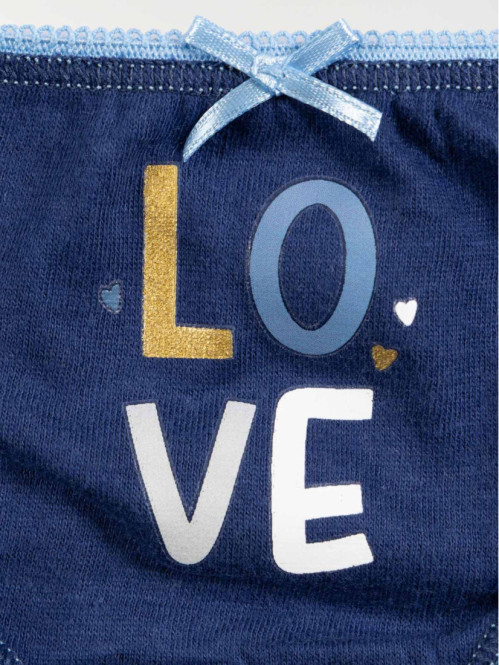 Lot de 5 slips arc-en-ciel fille