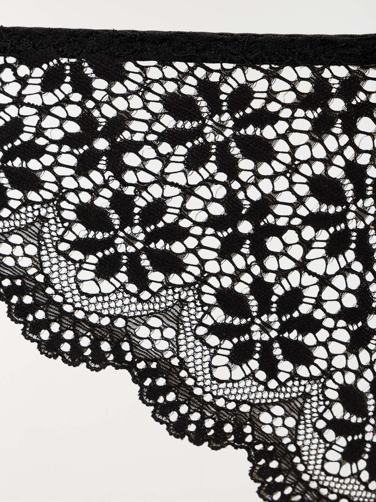 Tanga dentelle noire femme (S-XL)