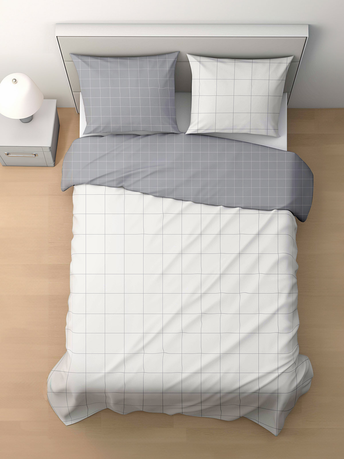 Parure carreaux 2 personnes 240x220 cm Parure carreaux 2 personnes 240x220 cm