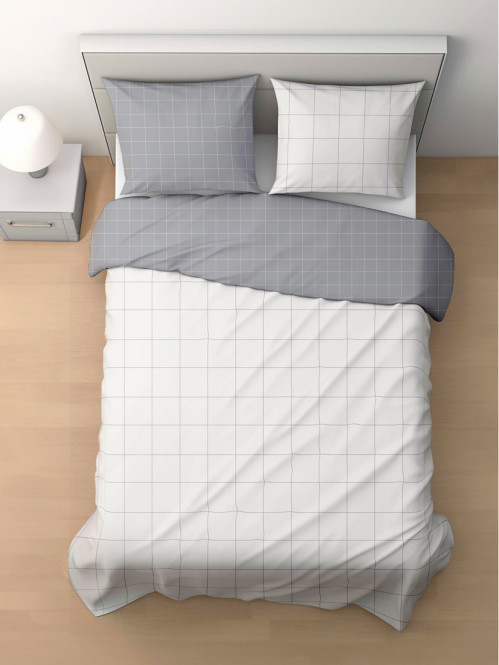 Parure carreaux 2 personnes 240x220 cm Parure carreaux 2 personnes 240x220 cm