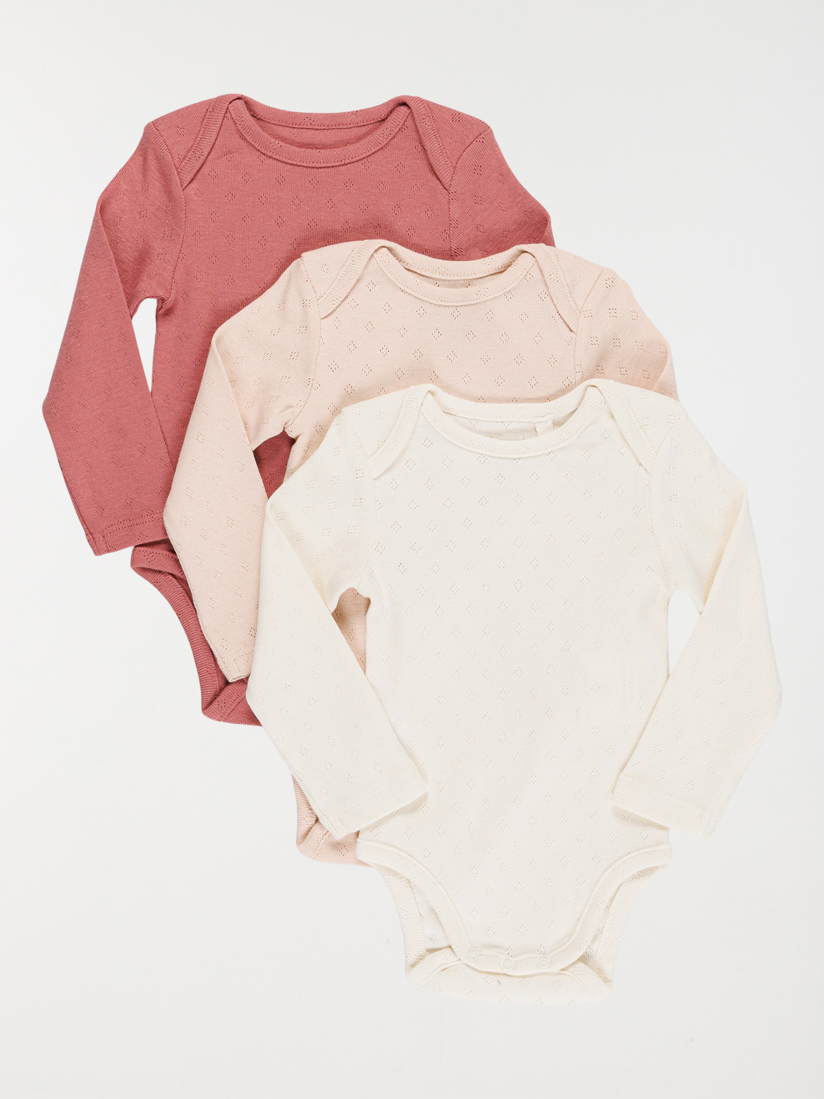 Lot de 3 bodies unis fille (3-24M)