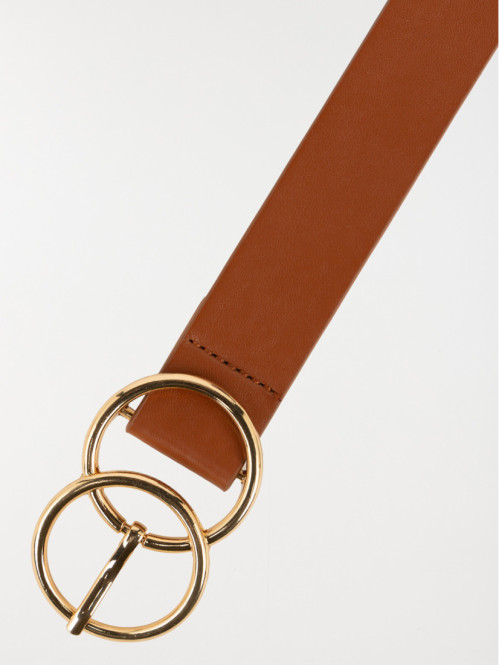 Ceinture marron double boucle femme Ceinture marron double boucle femme