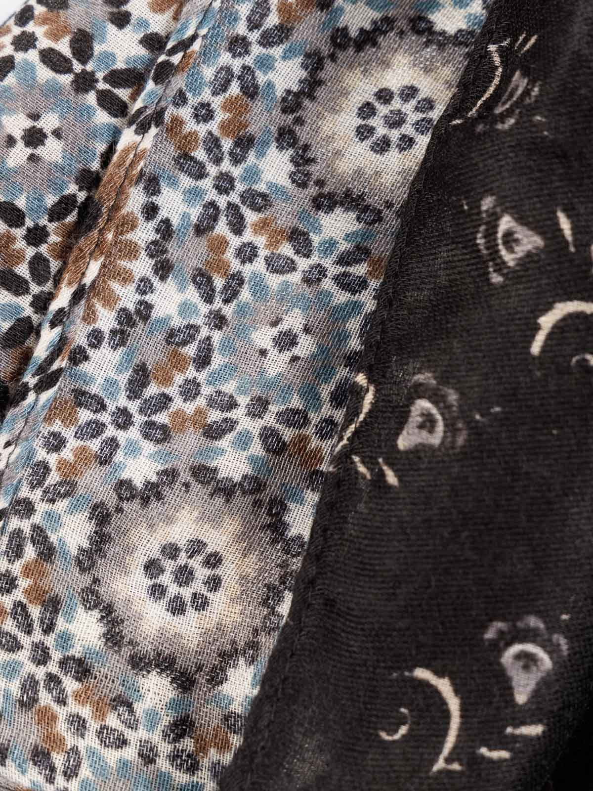 Foulard noir imprimé femme Foulard noir imprimé femme