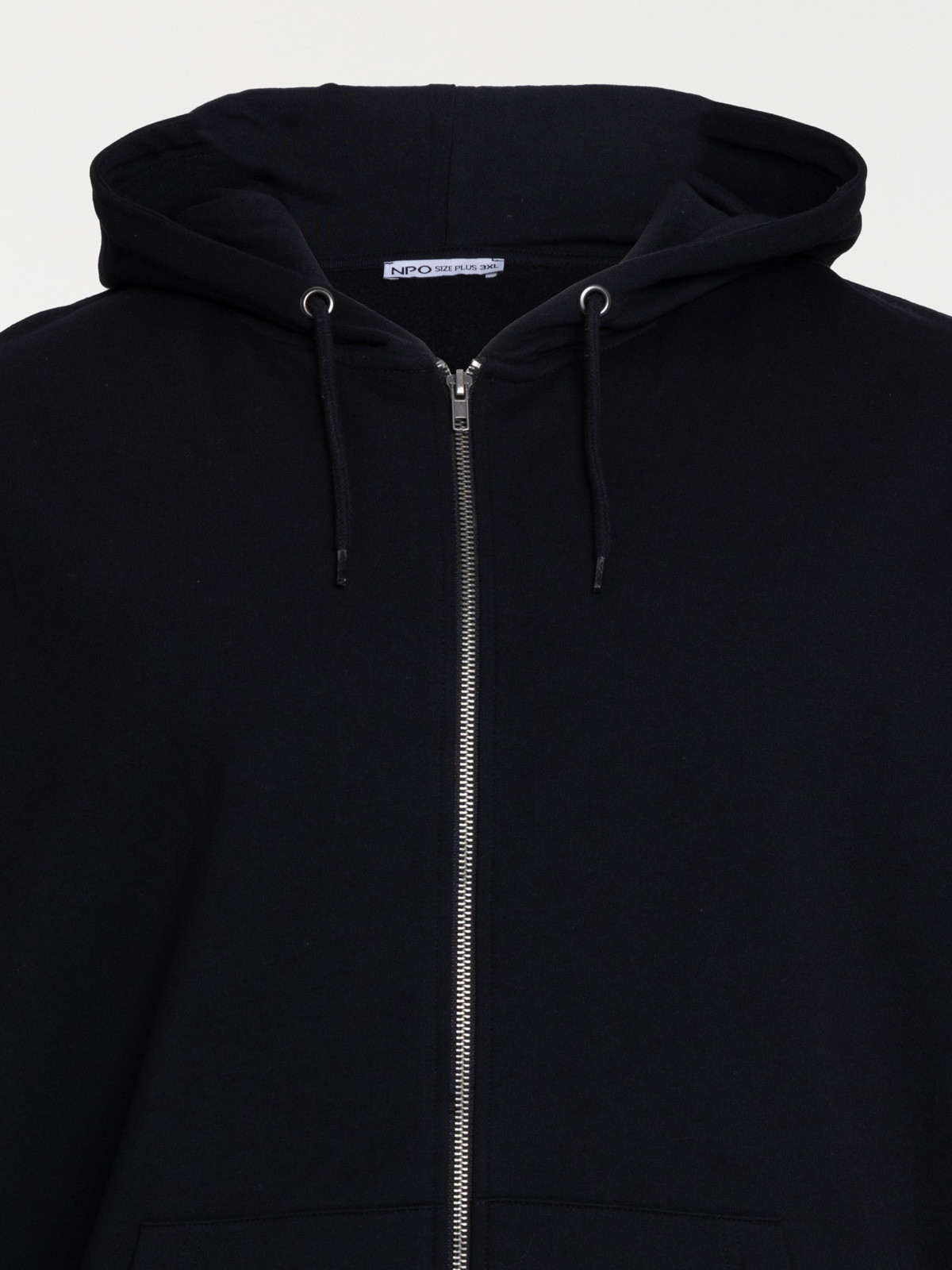 Sweat noir capuche grande taille homme