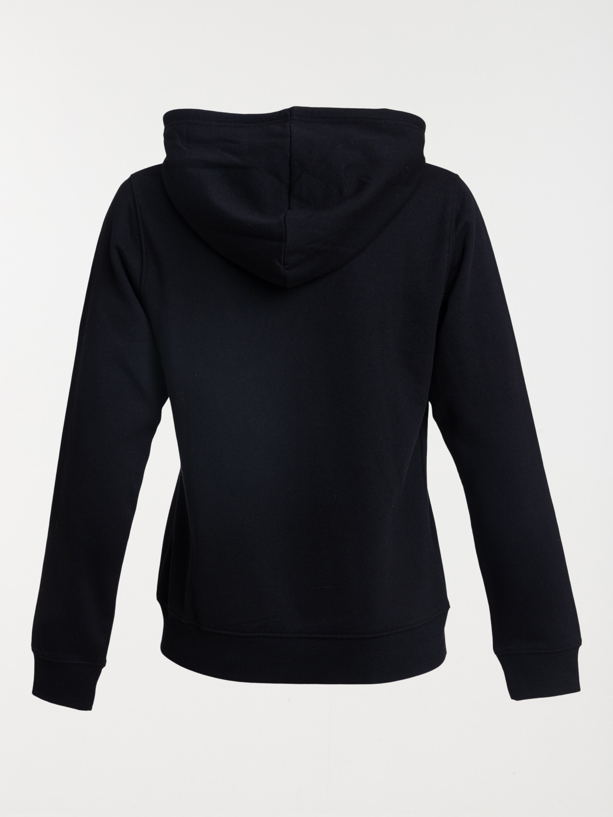Sweat zippé capuche noir femme