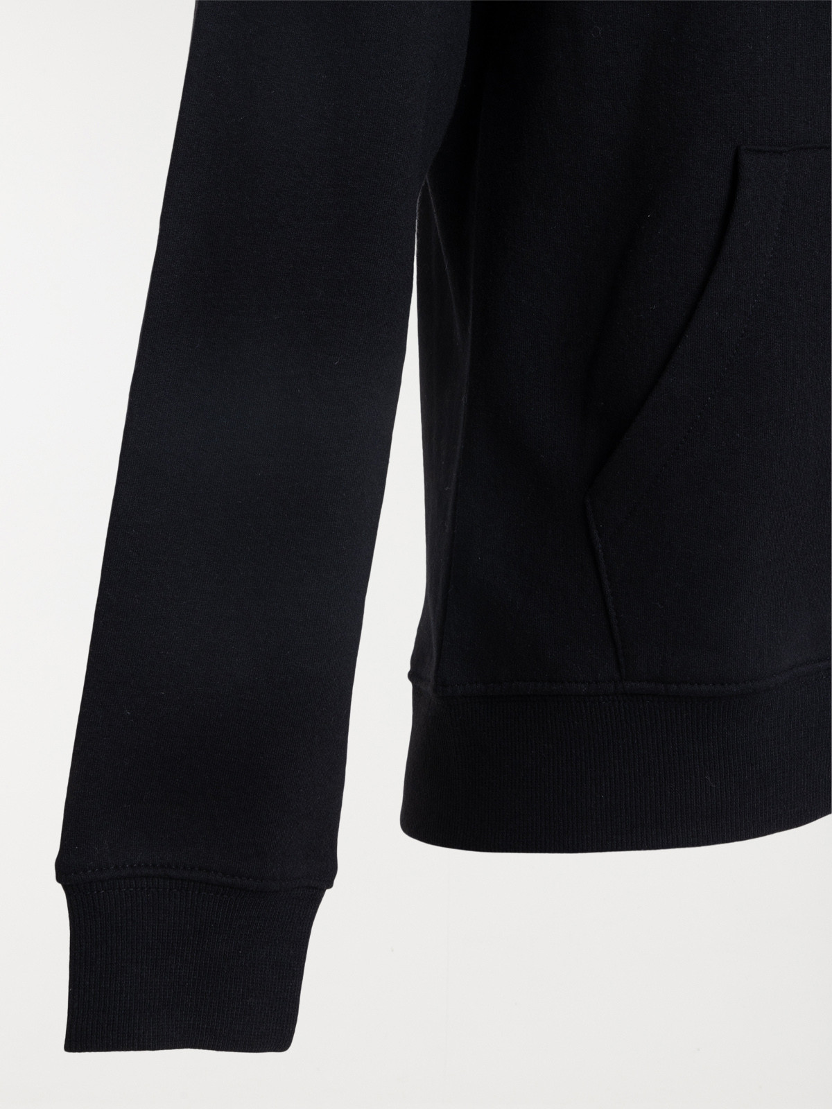 Sweat zippé capuche noir femme