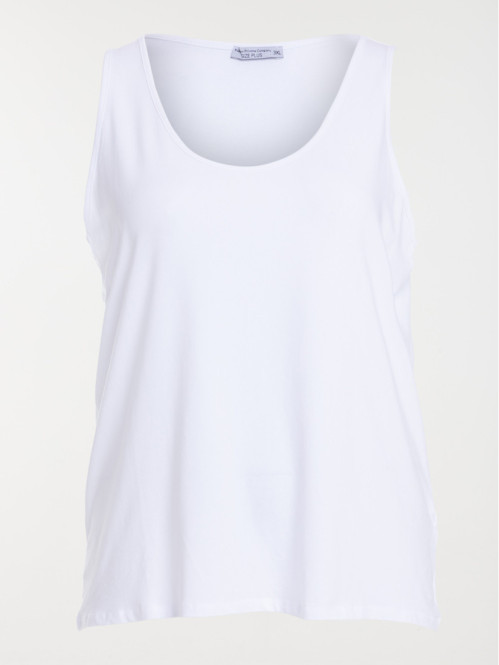 Débardeur blanc grande taille femme
