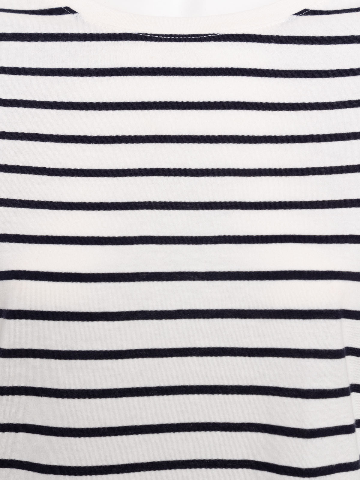 T-shirt rayé écru et navy femme