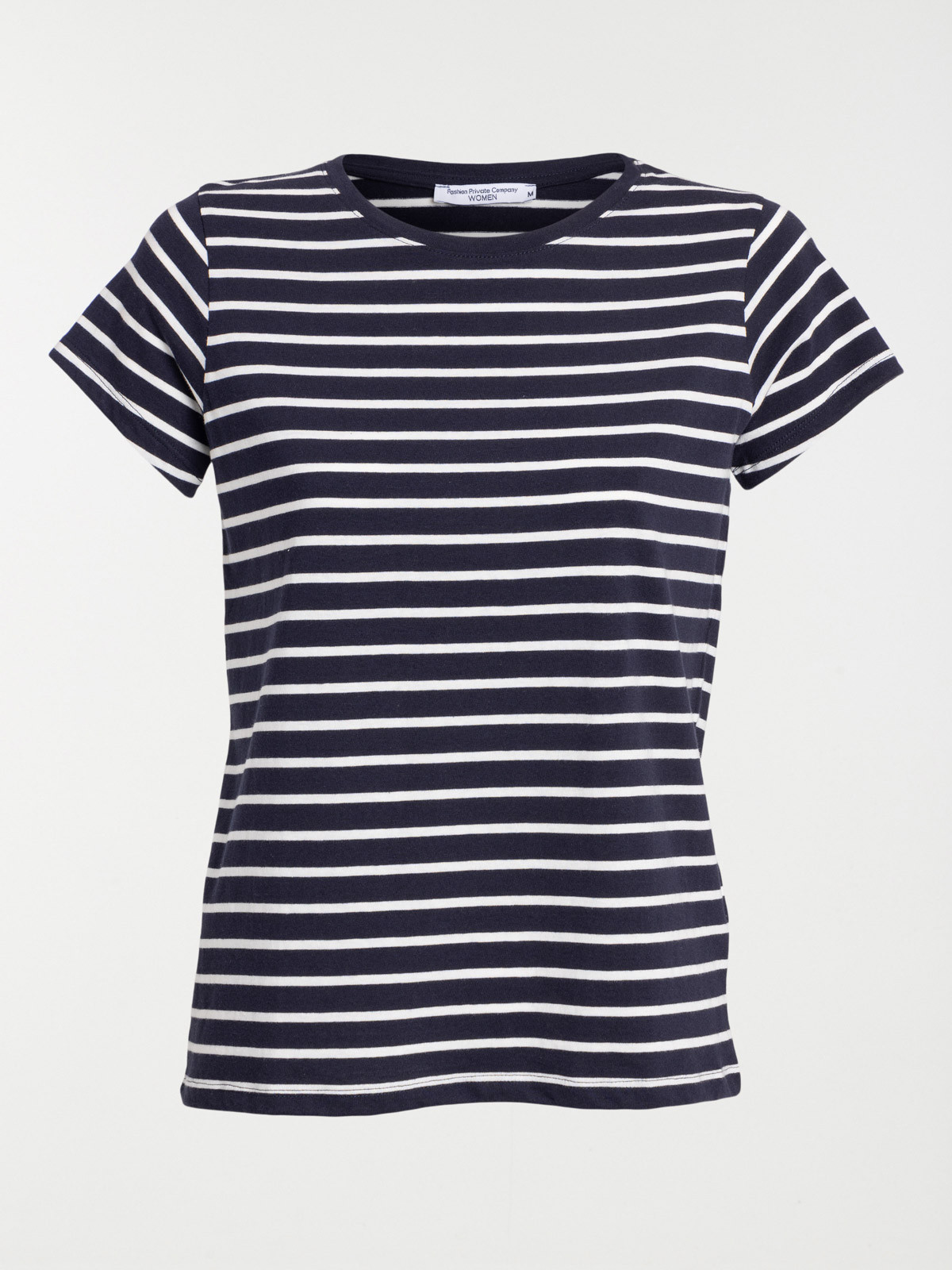 T-shirt rayé navy et écru femme