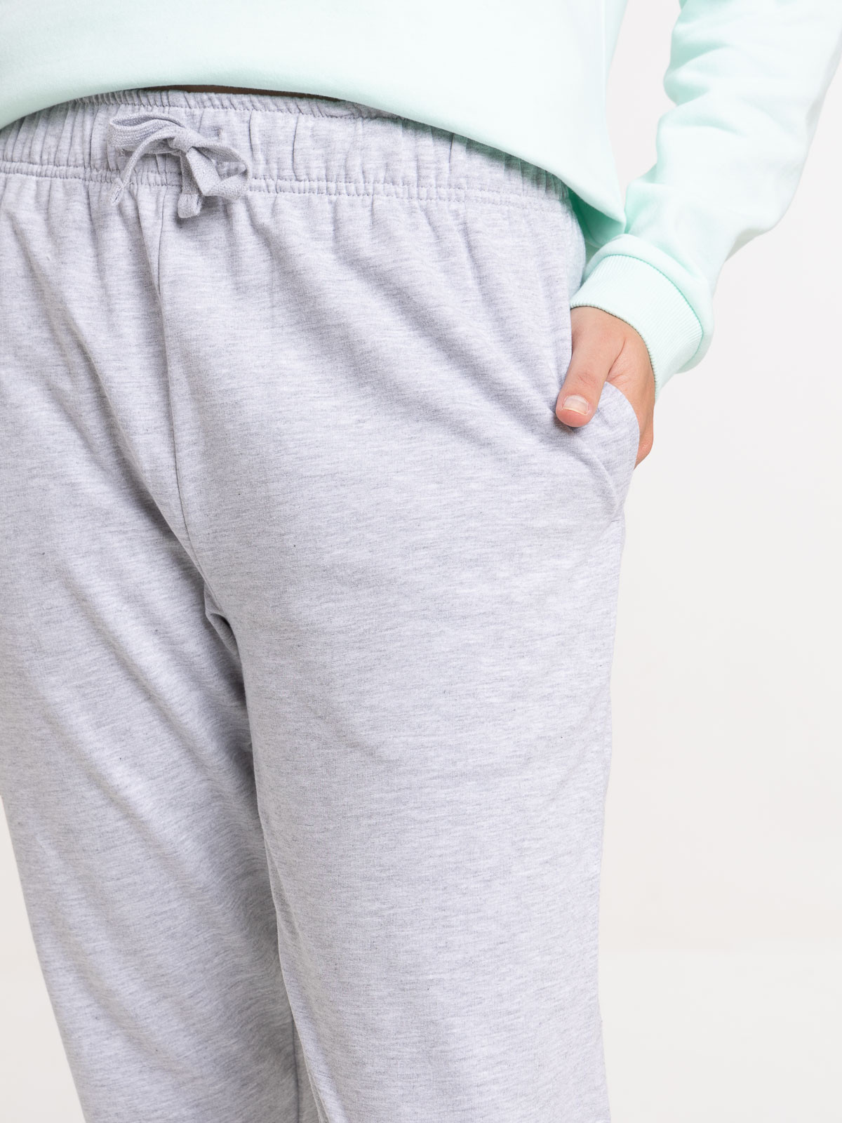 Pantalon sport gris chiné femme Pantalon sport gris chiné femme