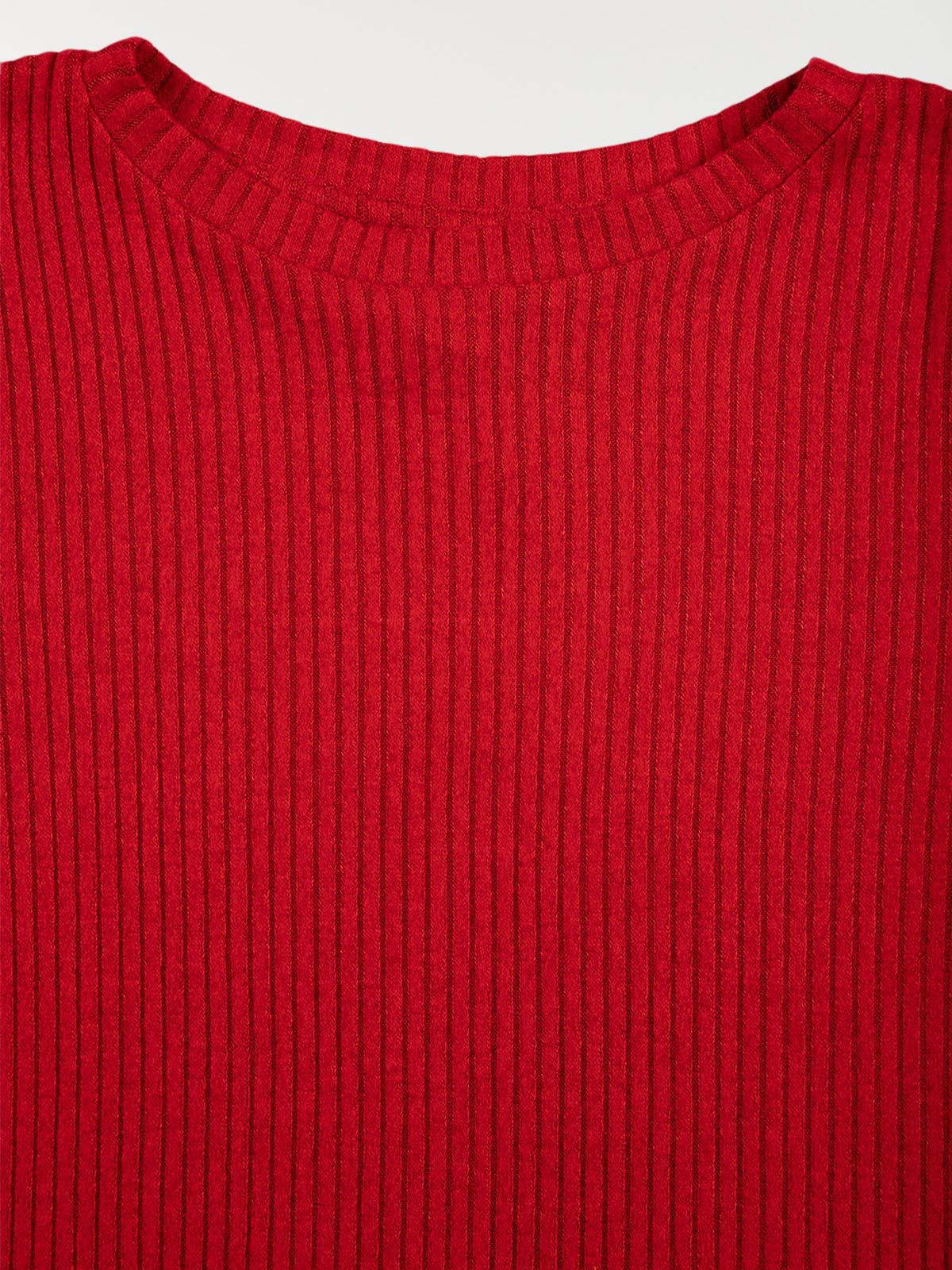 Pull court rouge chine fille 10 16A
