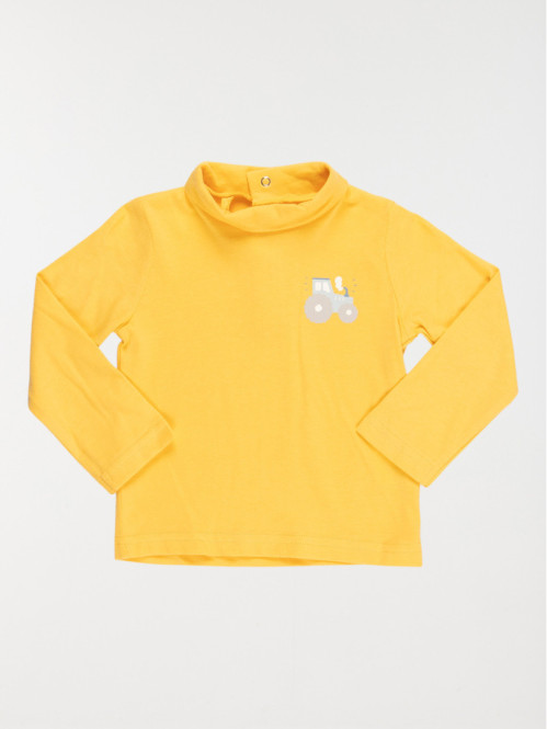 Sous-pull tracteur jaune garçon (3-24M)